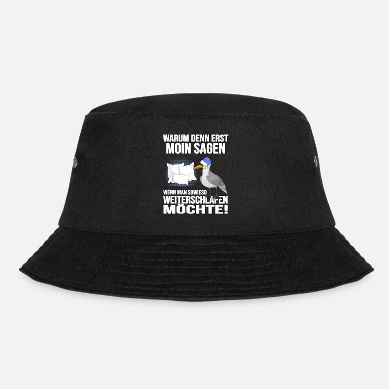 Küstenkind Moin moin Langschläfer Morgenmuffel - Bucket Hat - Schwarz