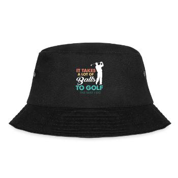 Golf Gag Fun Vintage Golf Balls Pun Jok Control - Bucket Hat - black - Front - Lela (165cm)