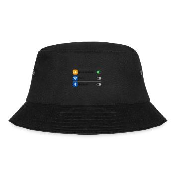 Flugmodus Einstellung - Bucket Hat - Schwarz - Vorne - Lela (165cm)
