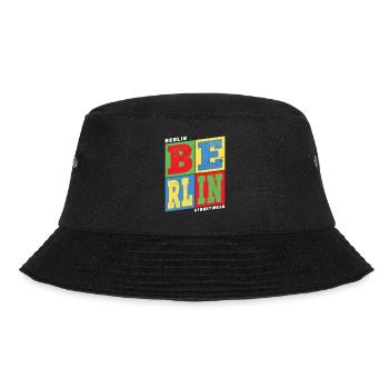 Berlin Deutschland Stadt Bunt Skyline Heimat - Bucket Hat - Schwarz - Vorne - Lela (165cm)
