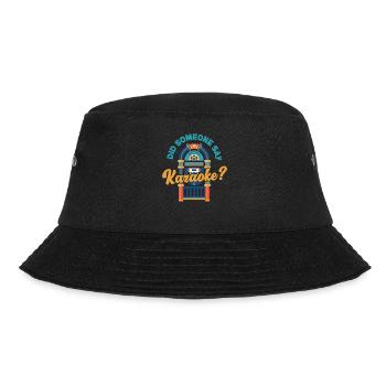 Karaoke Singer 80s Retro Did - Bucket Hat - Schwarz - Vorne - Lela (165cm)