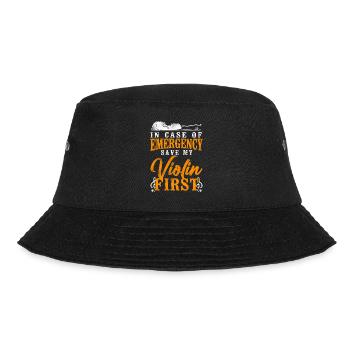 Violin Violinist Vintage In Case - Bucket Hat - Schwarz - Vorne - Lela (165cm)
