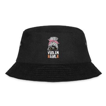 Violin Violinist Girl Sunglasses - Bucket Hat - black - Front - Lela (165cm)