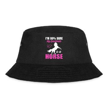 Ich bin zu 99% sicher, dass mein Seelenverwandter - Bucket Hat - Schwarz - Vorne - Lela (165cm)