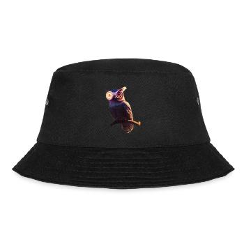 Roboter Eule Hybrid Wesen - Bucket Hat - Schwarz - Vorne - Lela (165cm)