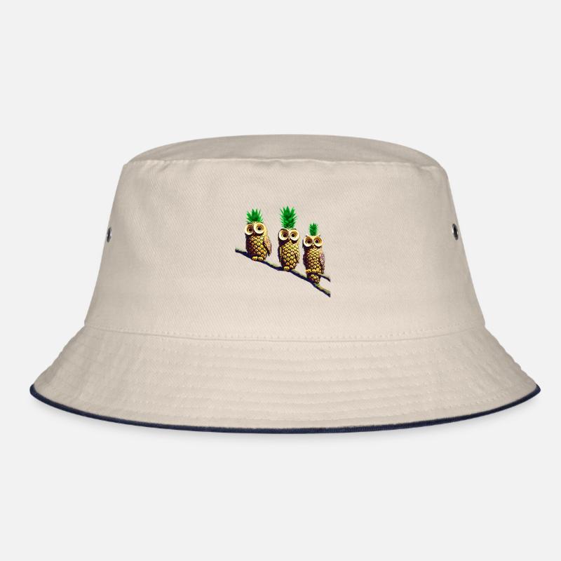 Ananas Eulen Bucket Hat
