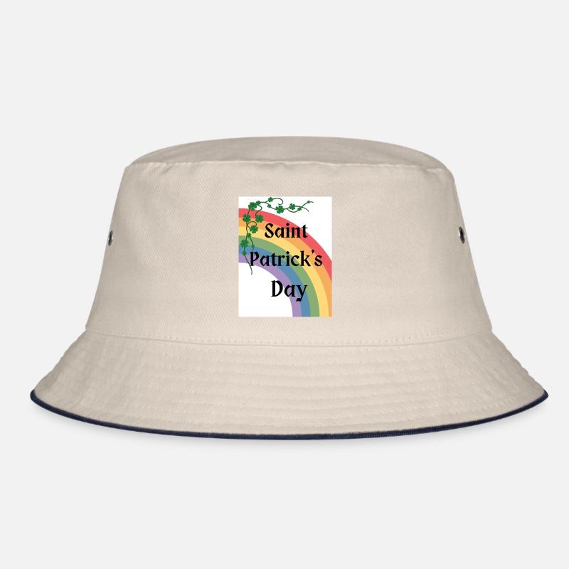 Saint Patrick's Day with rainbow Bucket Hat