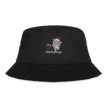 Nashorn Weihnachten Nashörner my 1st Christmas - Bucket Hat - Schwarz - Vorne - Lela (165cm)