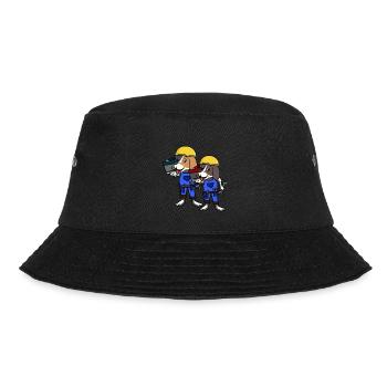 Handwerk Handwerker Baustelle Berufe Hunde Job - Bucket Hat - Schwarz - Vorne - Lela (165cm)