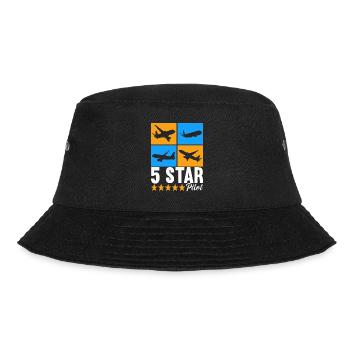 Pilot Flugzeug - Bucket Hat - Schwarz - Vorne - Lela (165cm)