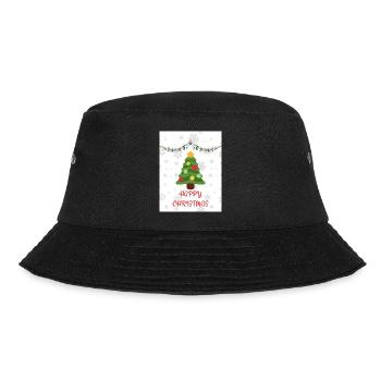 FROHE WEIHNACHTEN - Bucket Hat - Schwarz - Vorne - Lela (165cm)