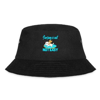 Surfing is not not easy - Bucket Hat - Schwarz - Vorne - Lela (165cm)