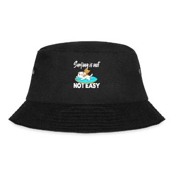 Surfing is not not easy - Bucket Hat - Schwarz - Vorne - Lela (165cm)