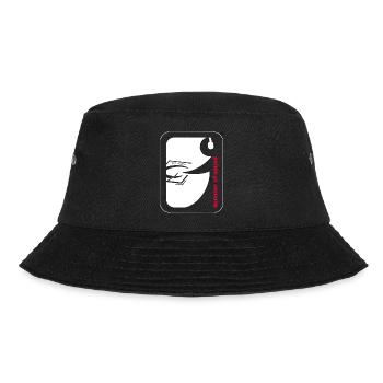 Logo weiß rot - Bucket Hat - Schwarz - Vorne - Lela (165cm)