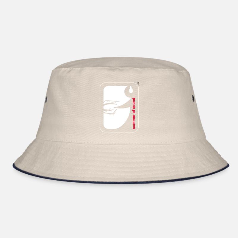 Logo weiß rot Bucket Hat