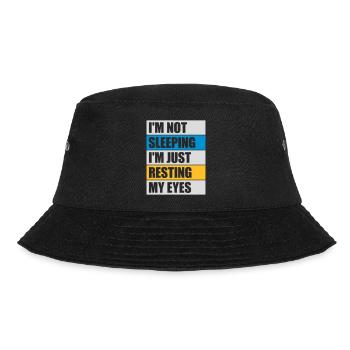 im not sleeping Zitat - Bucket Hat - Schwarz - Vorne - Lela (165cm)