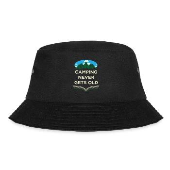 Camping wird nie alt Camper Motivationszitat Camp - Bucket Hat - Schwarz - Vorne - Lela (165cm)