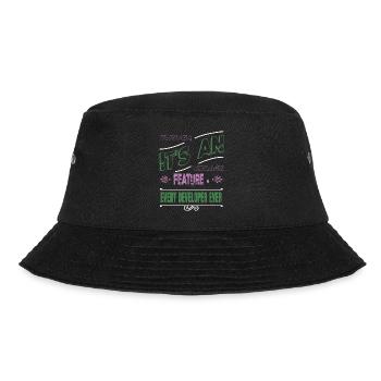 geek computer - Bucket Hat - Schwarz - Vorne - Lela (165cm)
