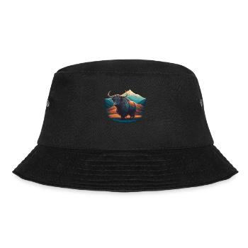 Yak Illustration - Bucket Hat - black - Front - Lela (165cm)