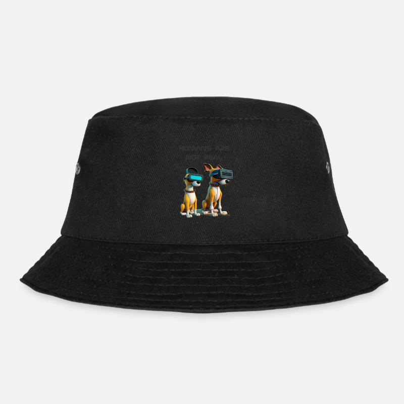 Humas are not real - Version 2 - Bucket Hat - black