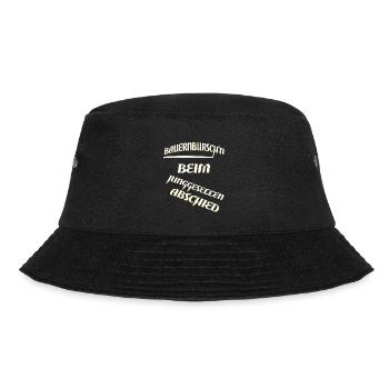Bauernburschen- Junggesellenabschied, Party pur, - Bucket Hat - Schwarz - Vorne - Lela (165cm)