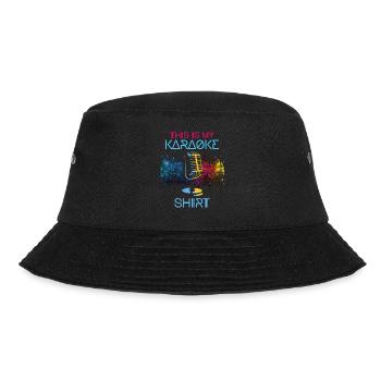 Karaoke Singer 80s Retro This Is - Bucket Hat - Schwarz - Vorne - Lela (165cm)