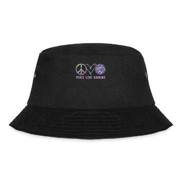 Karaoke Singer Retro Tie Dye Peace - Bucket Hat - Schwarz - Vorne - Lela (165cm)