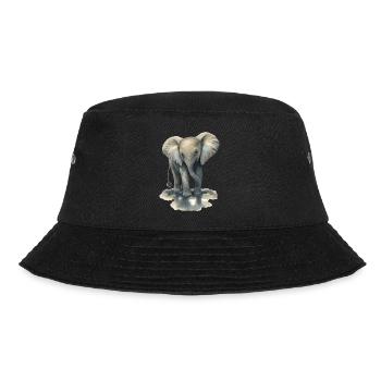 Baby Elefant - Bucket Hat - Schwarz - Vorne - Lela (165cm)