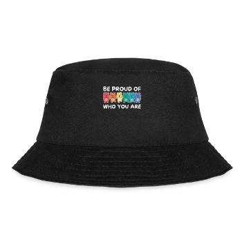 Rainbow Flag Gay Pride LGBTQ Quokka - Bucket Hat - black - Front - Lela (165cm)