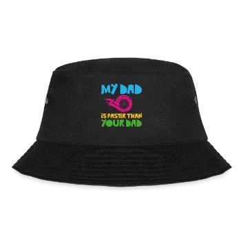 Drag Racing Race Car Dad Son - Bucket Hat - Schwarz - Vorne - Lela (165cm)