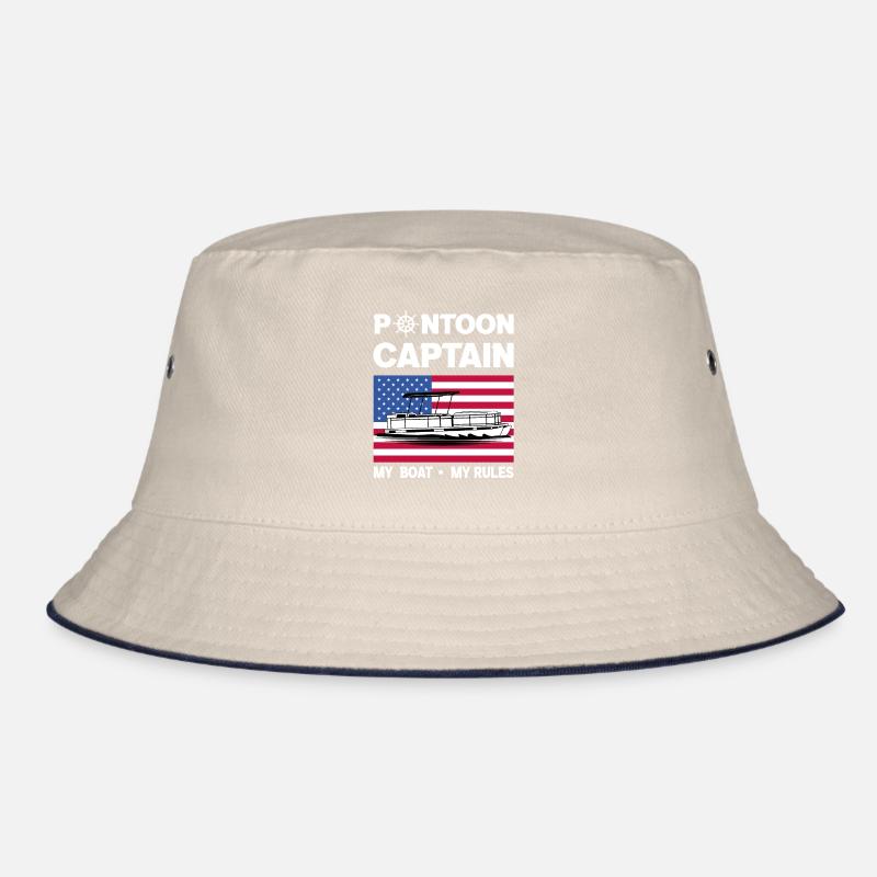 Ponton Capitaine Mon bateau Mes règles Drapeau des États-Unis Ponton Bob