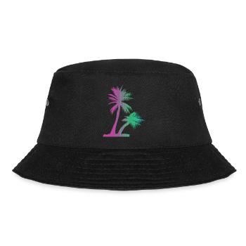 Tropical Beach Paradise Palm Rainbow 7 - Bucket Hat - black - Front - Lela (165cm)