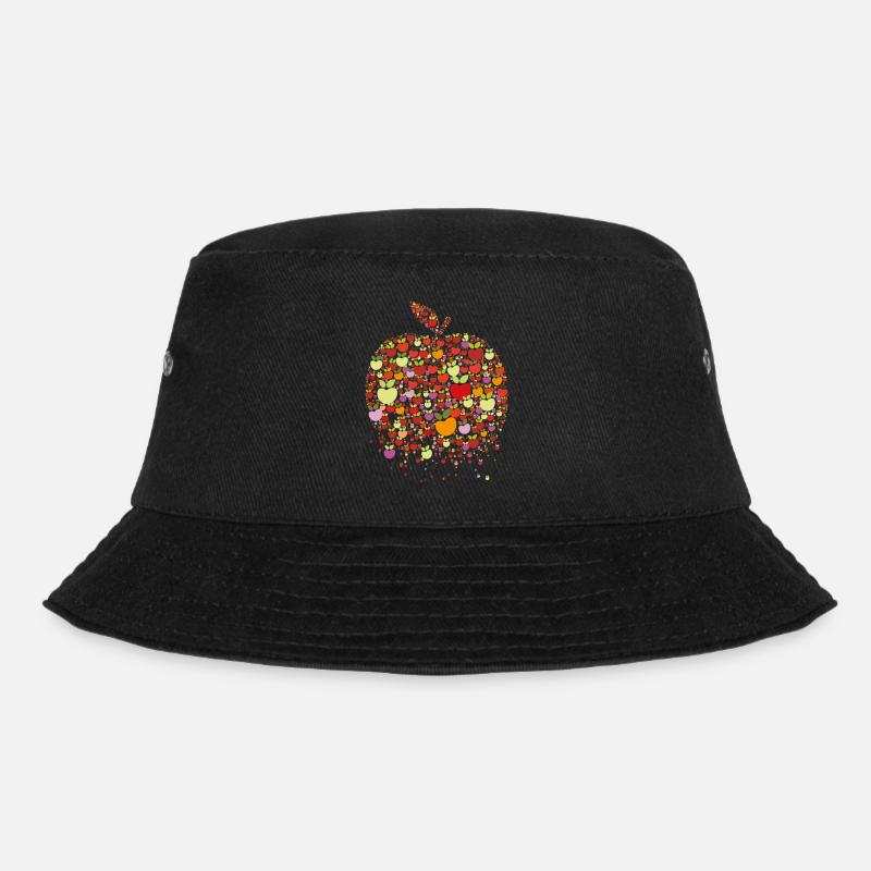 Apfel - Bucket Hat - Schwarz