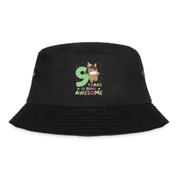 Horse for 9th birthday Children nine years old - Bucket Hat - black - Front - Lela (165cm)