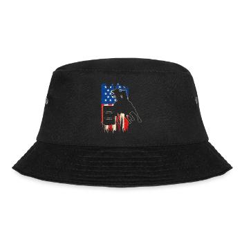 Barrel Racer American Flag, Patriotic Rodeo Barrel - Bucket Hat - Schwarz - Vorne - Lela (165cm)