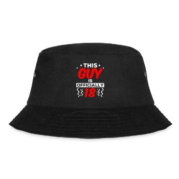 This guy is officially 18 eighteen birthday - Bucket Hat - black - Front - Lela (165cm)