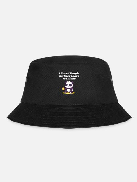 Ich habe Leute gelangweilt, damit sie introvertier - Bucket Hat - Schwarz
