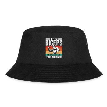 Dieser Bizeps Ist Aus Tränen Und Schweiß Gemacht - Bucket Hat - Schwarz - Vorne - Lela (165cm)