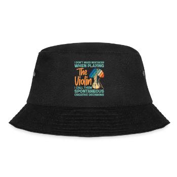 Violin Violinist I Don't Make - Bucket Hat - Schwarz - Vorne - Lela (165cm)