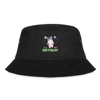 Unicorn for children's birthday it's my birthday - Bucket Hat - black - Front - Lela (165cm)