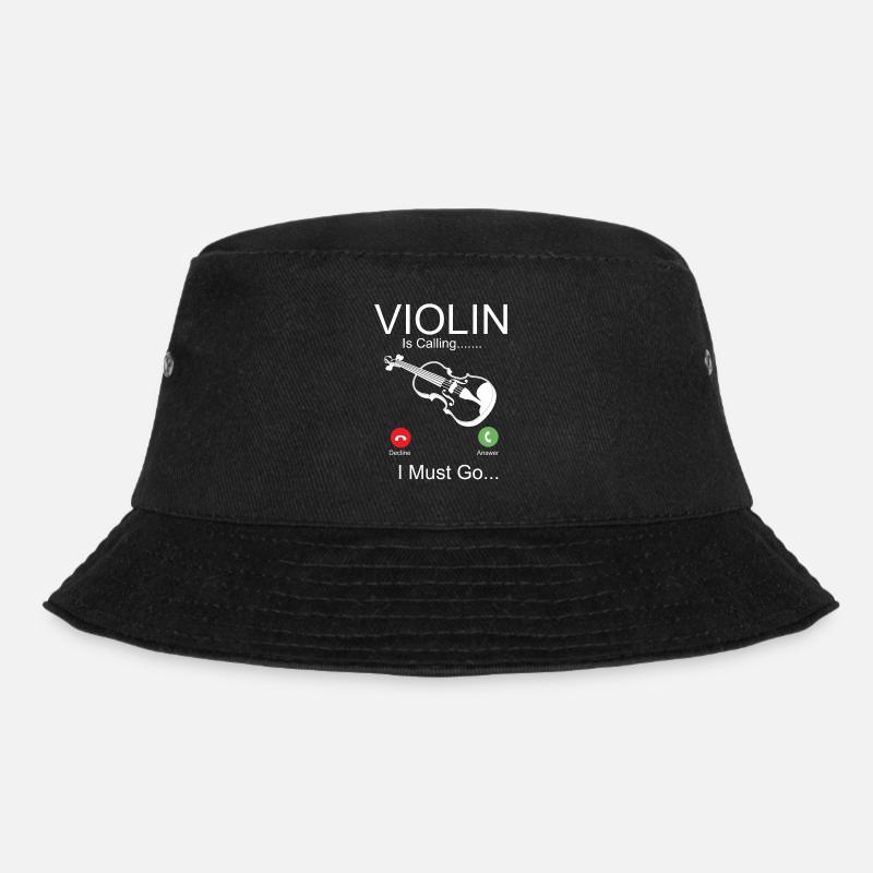 Violin Violinist Phone Display - Bucket Hat - Schwarz
