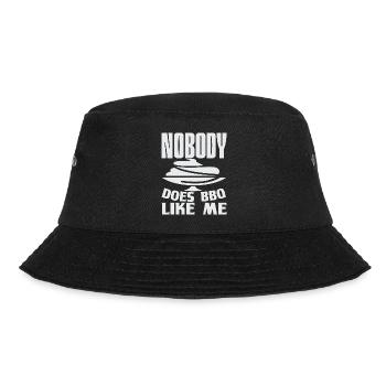 NOBODY DOES BBQ LIKE ME - Bucket Hat - black - Front - Lela (165cm)
