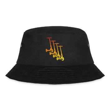 E-Scooter E-Roller Scooter - Bucket Hat - Schwarz - Vorne - Lela (165cm)