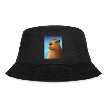 Cooles Comic-Porträt von Capybara - Bucket Hat - Schwarz - Vorne - Lela (165cm)