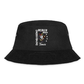 Snowboarding crazy times, Easter with Snowboard - Bucket Hat - black - Front - Lela (165cm)