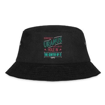 happy funny sayings astronomy stuff spaceship - Bucket Hat - Schwarz - Vorne - Lela (165cm)