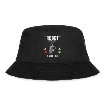 Robot Robotics Engineer Phone - Bucket Hat - black - Front - Lela (165cm)