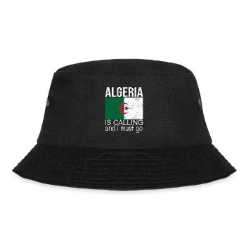 Algerien Spruch - Bucket Hat - Schwarz - Vorne - Lela (165cm)