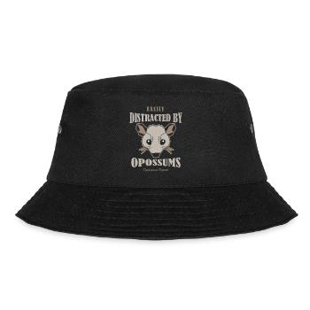 Ablenkt von Opossum, Nagetieren, Wildtieren, - Bucket Hat - Schwarz - Vorne - Lela (165cm)