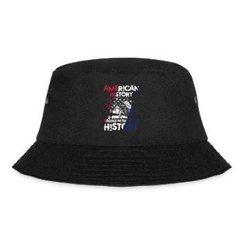 American History Begins With Native History - Bucket Hat - Schwarz - Vorne - Lela (165cm)